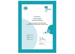 IRCA注冊(cè)審核員培訓(xùn)授權(quán)證書